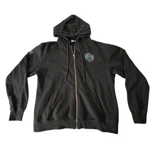 Lord Griffon Mens Full Zip Hoodie Black Gothic Griffin Graphic Fleece Sweatshirt